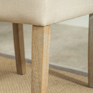 English Elm Habit Tufted Parsons Dining Chairs Set of 2 Solid Oak Wood Frame Upholstered Tan T2574P164545