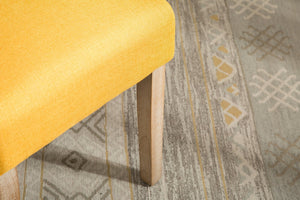 English Elm Habit Tufted Parsons Dining Chairs Set of 2 Solid Oak Wood Frame Upholstered Yellow T2574P164546