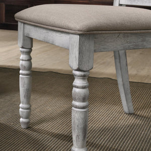 English Elm Iris Hardwood Dining Chairs Set of 2 with Turned Legs and Upholstered Cushion Seats T2574P164566