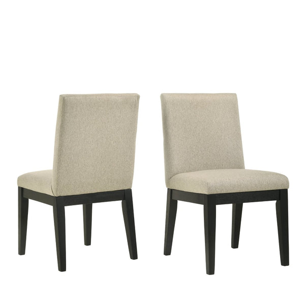 English Elm Roundhill Furniture Rocco Solid Wood Upholstered Dining Chairs Set of 2 for Modern Rooms T2574P164570