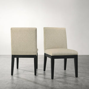 English Elm Roundhill Furniture Rocco Solid Wood Upholstered Dining Chairs Set of 2 for Modern Rooms T2574P164570