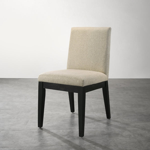 English Elm Roundhill Furniture Rocco Solid Wood Upholstered Dining Chairs Set of 2 for Modern Rooms T2574P164570