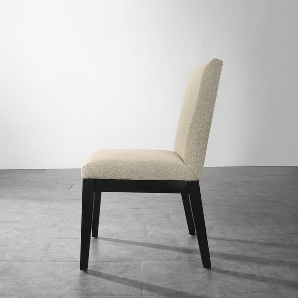 English Elm Roundhill Furniture Rocco Solid Wood Upholstered Dining Chairs Set of 2 for Modern Rooms T2574P164570