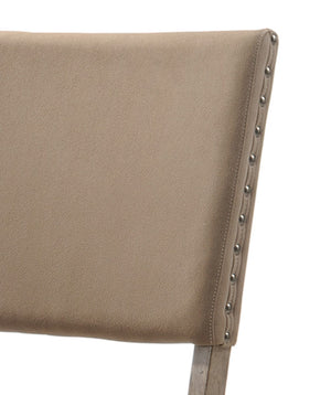 English Elm Birmingham Script Back Microfiber Dining Chair with Nail Head Trim Farmhouse Set T2574P164571