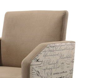 English Elm Birmingham Script Back Dining Arm Chairs with Nail Head Trim Farmhouse Set of 2 T2574P164572