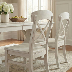 English Elm Harola X-back Solid Hardwood Dining Chairs Farmhouse Cottage Style Set of Two T2574P164579