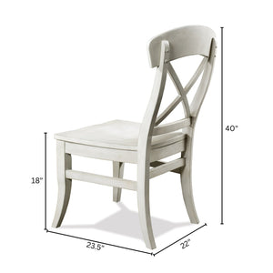 English Elm Harola X-back Solid Hardwood Dining Chairs Farmhouse Cottage Style Set of Two T2574P164579