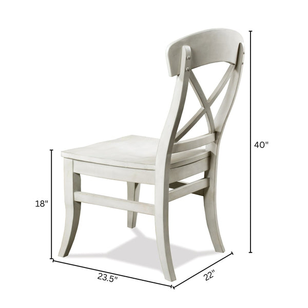 English Elm Harola X-back Solid Hardwood Dining Chairs Farmhouse Cottage Style Set of Two T2574P164579