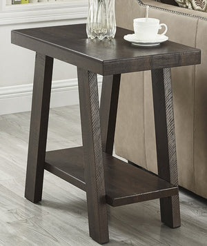 English Elm Athens Contemporary Wood End Table with Open Shelf for Living Room or Bedroom Weathered Espresso T2574P164631