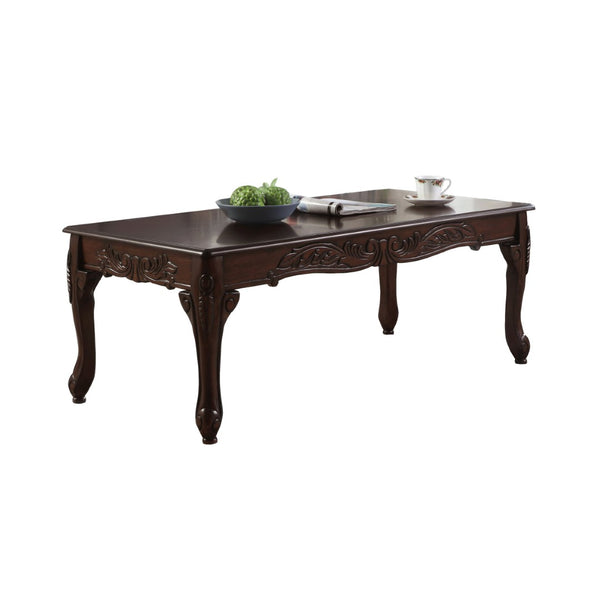 English Elm Traditional Carved Claw Foot Coffee Table in Dark Cherry for Classic Living Rooms T2574P164637