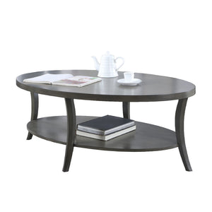 English Elm Perth Oval Birch Veneer Coffee Table with Open Shelf for Modern Living Rooms T2574P164638