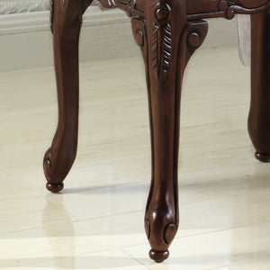 English Elm Traditional Carved Claw Foot End Table with Dark Cherry Finish for Classic Living Rooms T2574P164758