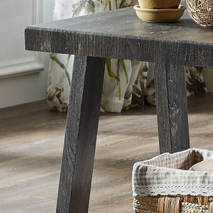 English Elm Athens Architectural End Table with Open Shelf and Hardwood Veneer Top for Living Room Charcoal T2574P164775