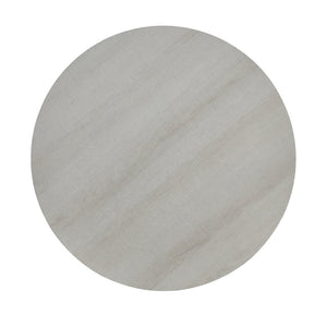 English Elm Anze Round Wood Grain End Table with Open Shelf for Modern Living Spaces White T2574P164783