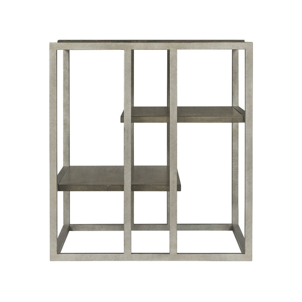 English Elm Padena Industrial Wood and Metal End Table with Tiered Shelves for Modern Living Rooms T2574P164788