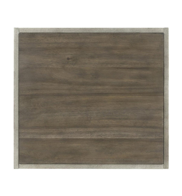 English Elm Padena Industrial Wood and Metal End Table with Tiered Shelves for Modern Living Rooms T2574P164788