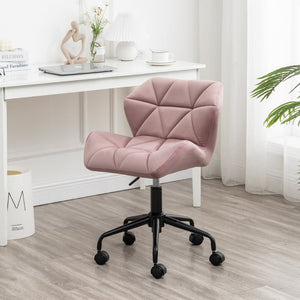 English Elm Eldon Velvet Tufted Swivel Chair Adjustable Height Glam Office or Accent Seat Mauve T2574P164797