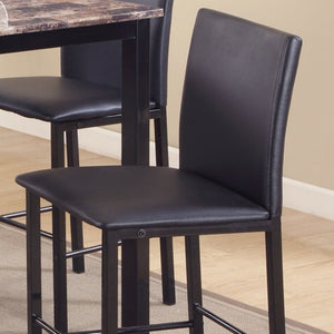 English Elm Citico Industrial Faux Leather Counter Dining Chairs Powder Coated Black Frame Set of 4 T2574P164811