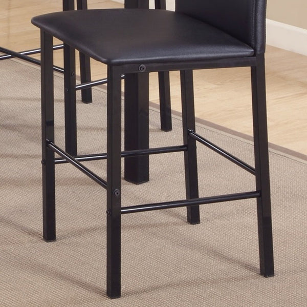 English Elm Citico Industrial Faux Leather Counter Dining Chairs Powder Coated Black Frame Set of 4 T2574P164811
