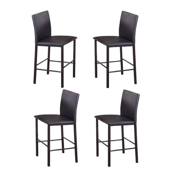 English Elm Citico Industrial Faux Leather Counter Dining Chairs Powder Coated Black Frame Set of 4 T2574P164811