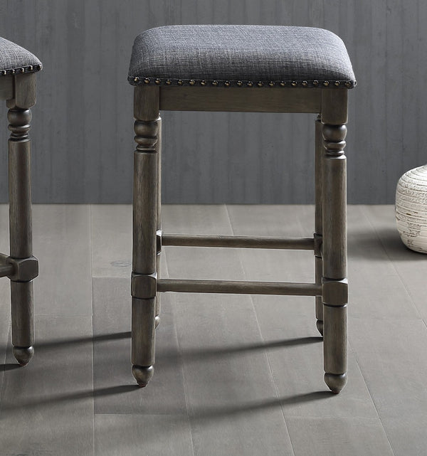 English Elm Arnhem Swivel Rubberwood Counter Stools Set of 2 with Nailhead Trim for Kitchen Islands T2574P164817