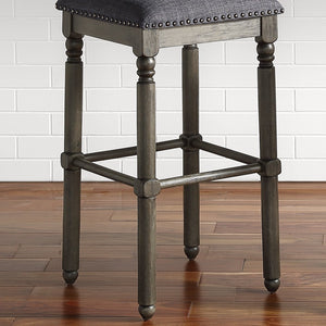 English Elm Arnhem Backless Rubberwood Barstools with Nailhead Trim for Kitchen Island or Home Bar T2574P164818