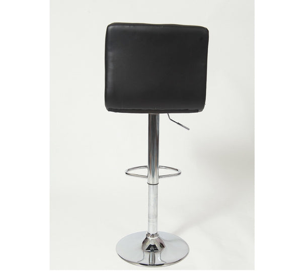 English Elm Swivel Faux Leather Hydraulic Barstools with Chrome Base for Kitchen or Home Bar Black T2574P164839