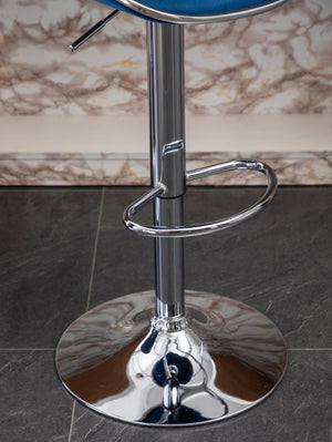 English Elm Masaccio Velvet Swivel Barstools with Chrome Base Adjustable Height Set of Two T2574P164844