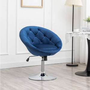 English Elm Noas Velvet Tufted Swivel Chair with Hydraulic Lift for Home Office or Bedroom T2574P164848