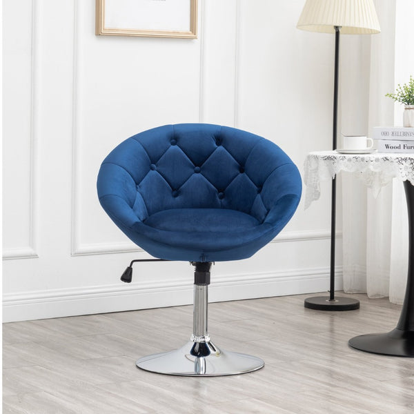 English Elm Noas Velvet Tufted Swivel Chair with Hydraulic Lift for Home Office or Bedroom T2574P164848