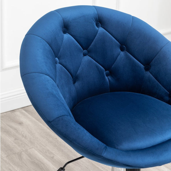 English Elm Noas Velvet Tufted Swivel Chair with Hydraulic Lift for Home Office or Bedroom T2574P164848