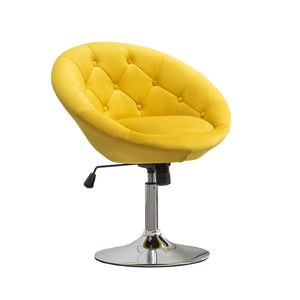 English Elm Noas Velvet Tufted Swivel Chair with Hydraulic Base for Modern Living Spaces T2574P164851