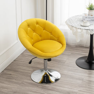 English Elm Noas Velvet Tufted Swivel Chair with Hydraulic Base for Modern Living Spaces T2574P164851