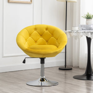 English Elm Noas Velvet Tufted Swivel Chair with Hydraulic Base for Modern Living Spaces T2574P164851