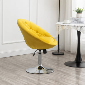 English Elm Noas Velvet Tufted Swivel Chair with Hydraulic Base for Modern Living Spaces T2574P164851