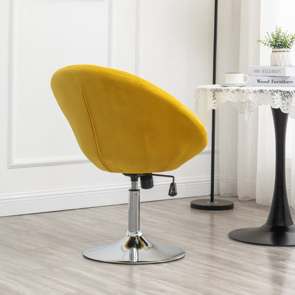 English Elm Noas Velvet Tufted Swivel Chair with Hydraulic Base for Modern Living Spaces T2574P164851