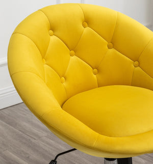 English Elm Noas Velvet Tufted Swivel Chair with Hydraulic Base for Modern Living Spaces T2574P164851