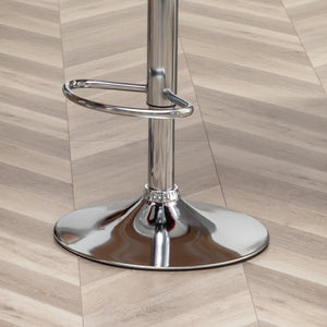 English Elm Ellston Velvet Swivel Barstools with Channel Stitching and Chrome Base Set of 2 Red T2574P165086