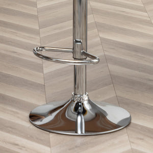 English Elm Ellston Velvet Swivel Barstools with Channel Stitching and Chrome Base Set of 2 Yellow T2574P165087