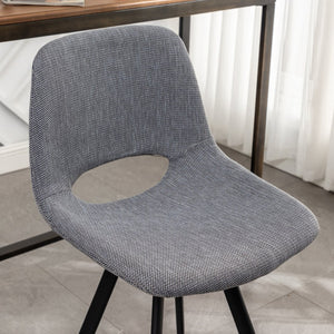 English Elm Porth Upholstered Counter Stools Set of 2 Foam Padded Polyester Seats for Kitchen Islands Gray T2574P165088