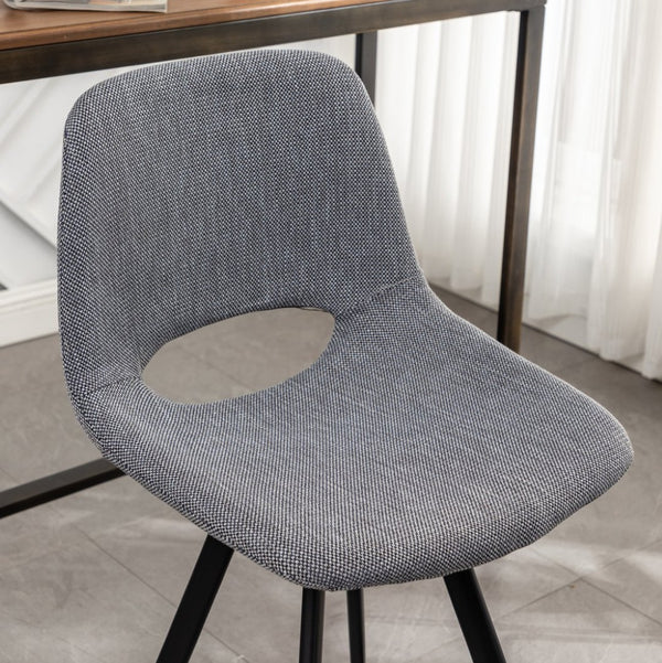 English Elm Porth Upholstered Counter Stools Set of 2 Foam Padded Polyester Seats for Kitchen Islands Gray T2574P165088