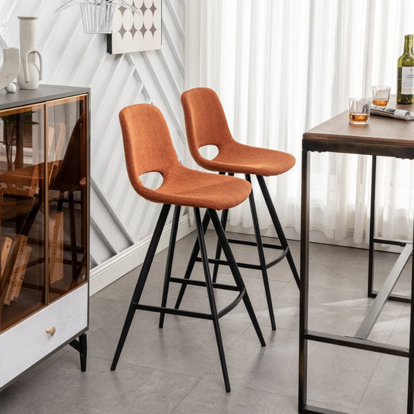 English Elm Porth Upholstered Counter Stools Set of 2 Foam Padded Polyester Seats for Kitchen Islands T2574P165089