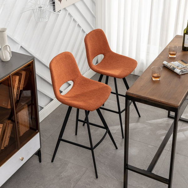 English Elm Porth Upholstered Counter Stools Set of 2 Foam Padded Polyester Seats for Kitchen Islands T2574P165089