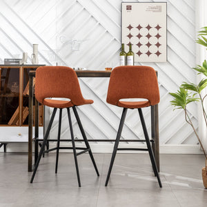 English Elm Porth Upholstered Counter Stools Set of 2 Foam Padded Polyester Seats for Kitchen Islands T2574P165089