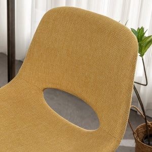 English Elm Porth Upholstered Counter Stools Set of 2 Foam Padded Polyester Seats for Kitchen Islands Yellow T2574P165090