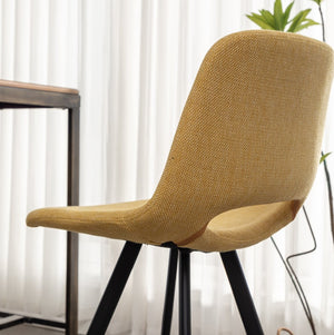 English Elm Porth Upholstered Counter Stools Set of 2 Foam Padded Polyester Seats for Kitchen Islands Yellow T2574P165090