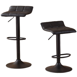 English Elm Belham Adjustable Swivel Barstools Set of 2 with Pu Leather Seat and Matte Base T2574P165093