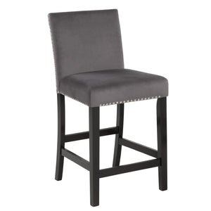 English Elm Cobre Parsons Velvet Upholstered Counter Stools with Nailhead Trim Set of 2 T2574P165096