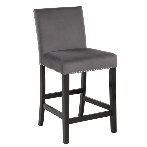 English Elm Cobre Parsons Velvet Upholstered Counter Stools with Nailhead Trim Set of 2 T2574P165096