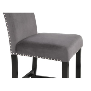 English Elm Cobre Parsons Velvet Upholstered Counter Stools with Nailhead Trim Set of 2 T2574P165096